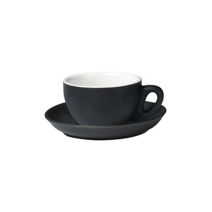 06.CAP.C.MB Incafe Matte Black Cappuccino Cup Globe Importers Adelaide Hospitality Suppliers