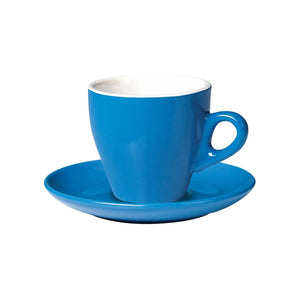 06.CAPTL.C.BL Incafe Blue Tulip Cappuccino Cup Globe Importers Adelaide Hospitality Suppliers