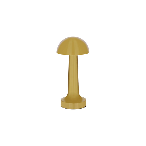 1000120 Tablekraft Ambience Thea Cordless LED Table Lamp Brushed Brass 90x210mm Globe Importers Adelaide Hospitality Supplies