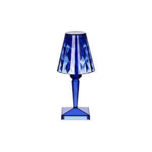 1000152 Tablekraft Ambience Crystal Cordless LED Table Lamp Blue Globe Importers Adelaide Hospitality Supplies