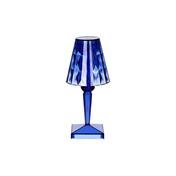 1000152 Tablekraft Ambience Crystal Cordless LED Table Lamp Blue Globe Importers Adelaide Hospitality Supplies