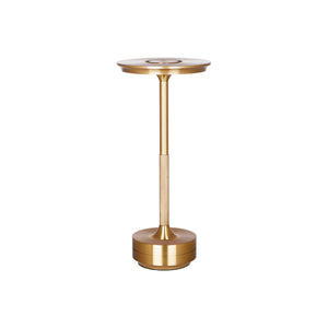 1000180 Tablekraft Ambience Stella Cordless LED Table Lamp Brushed Brass 130x275mm Globe Importers Adelaide Hospitality Supplies