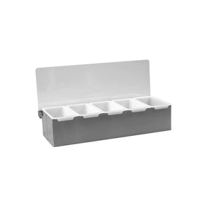 70835 Condiment Dispenser Stainless Steel - 5 Compartment Globe Importers Adelaide Hospitality Suppliers