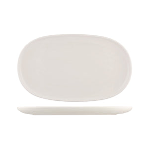 926546 Moda Porcelain Snow Oval Coupe Plate Globe Importers Adelaide Hospitality Supplies