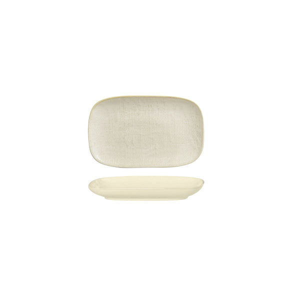 94521-RW Luzerne Linen Reactive White Oblong Plate Globe Importers Adelaide Hospitality Supplies