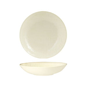 94553-RW Luzerne Linen Reactive White Round Share Bowl Globe Importers Adelaide Hospitality Supplies