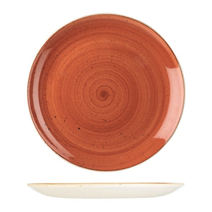 9975131-O Stonecast Spiced Orange Round Coupe Plate Globe Importers Adelaide Hospitality Supplies