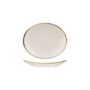 9975220-W Stonecast Barley White Oval Coupe Plate Globe Importers Adelaide Hospitality Supplies