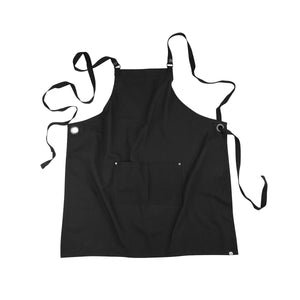 ACRS602-BLK Chef Works Byron Cross-Back Black Apron Globe Importers Adelaide Hospitality Supplies
