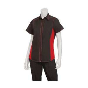 CSWC-BRM-2XL Universal Contrast Shirt Women Red Globe Importers Adelaide Hospitality Supplies