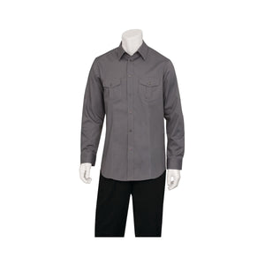 DPDS-GRY-2XL Pilot Shirt Men Grey Globe Importers Adelaide Hospitality Supplies