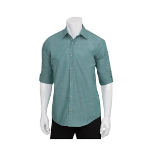 SLMCH005-GRM-3XL Chambray Shirt Men Green Mist Globe Importers Adelaide Hospitality Supplies