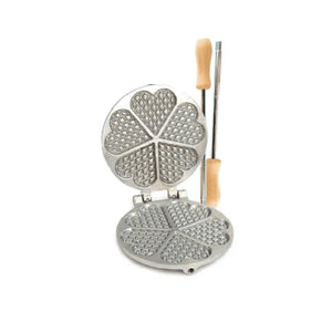 Stampi Per Ferratell (Thick x5 Hearts) - For cooking over open flame