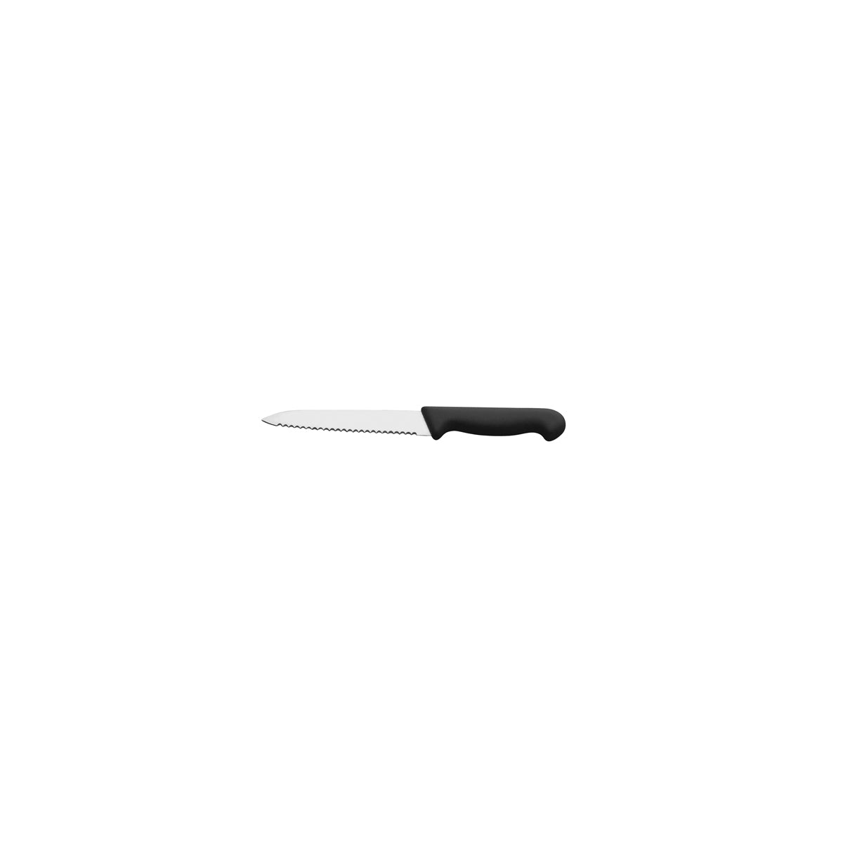 70.25005 IVO Professional Line I Black Serrated Utility Knife 135mm Globe Importers Adelaide Hospitality Supplies
