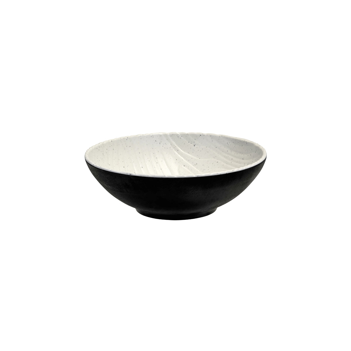 465825 Cheforward Round Bowl Stone Natural / Black 254mm / 2350ml Globe Importers Adelaide Hospitality Supplies