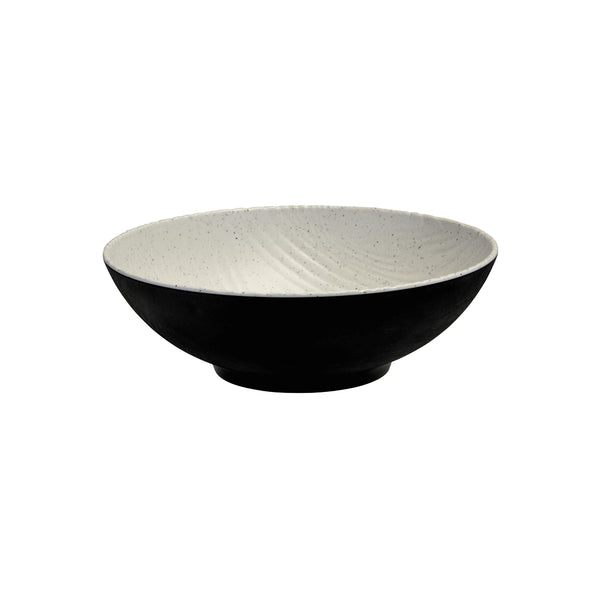 465833 Cheforward Round Bowl Stone Natural / Black 330mm / 5100ml Globe Importers Adelaide Hospitality Supplies