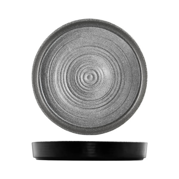 468140 Cheforward Round Platter Stone Grey 406x102mm Globe Importers Adelaide Hospitality Supplies
