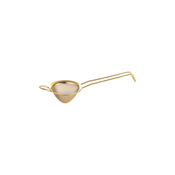 735801 Crown Barware Conical Cocktail Strainer Gold PVD 80mm Globe Importers Adelaide Hospitality Supplies