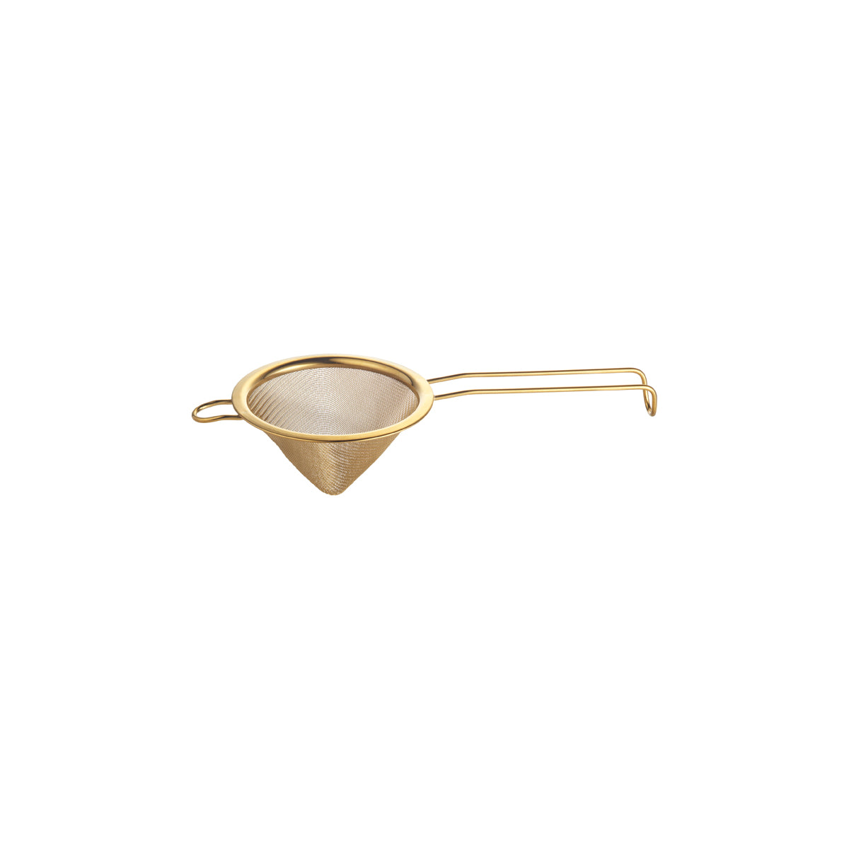 735802 Crown Barware Conical Cocktail Strainer Gold PVD 100mm Globe Importers Adelaide Hospitality Supplies