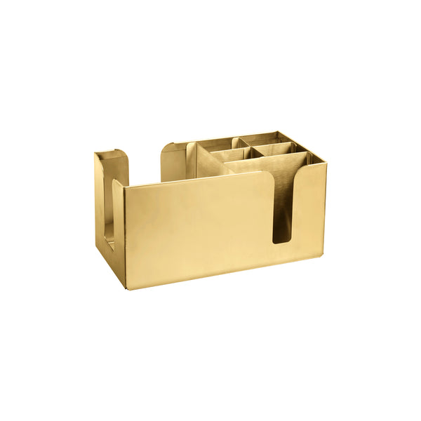 735860 Crown Barware Bar Organiser Gold PVD 240x125x115mm Globe Importers Adelaide Hospitality Supplies