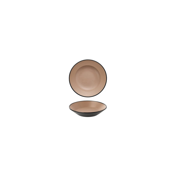 72.828101.BE COU COU Melamine Dual Colour Beige & Black Sauce Dish 95mm Globe Importers Adelaide Hospitality Supplies