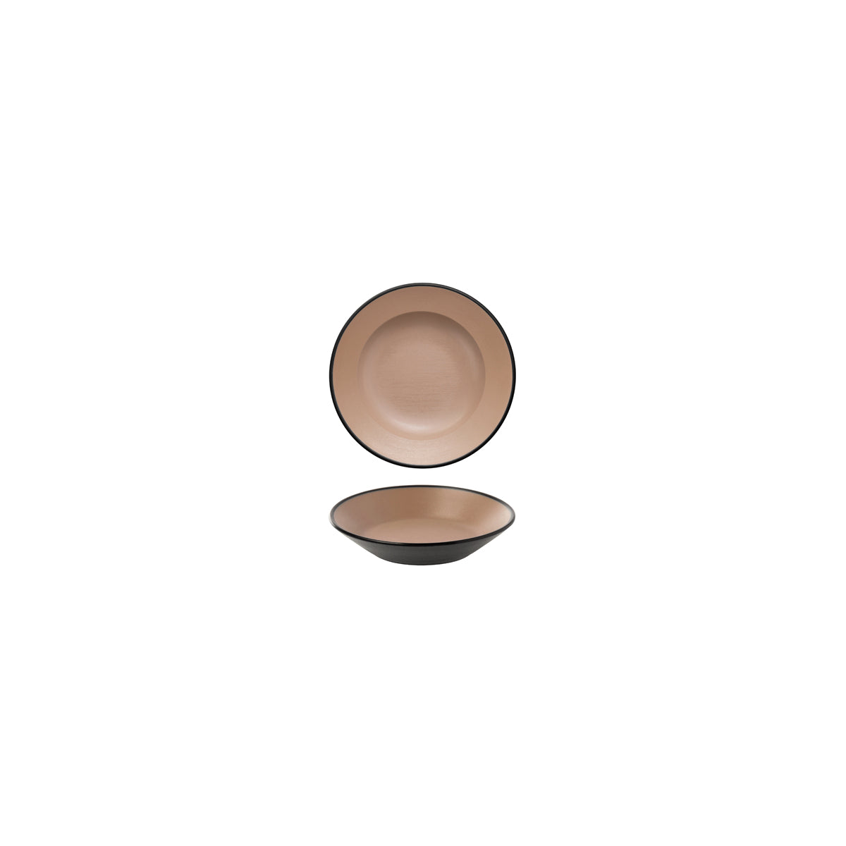 72.828102.BE COU COU Melamine Dual Colour Beige & Black Sauce Dish 110mm Globe Importers Adelaide Hospitality Supplies
