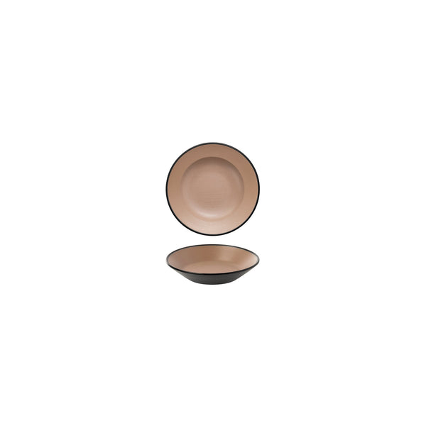 72.828102.BE COU COU Melamine Dual Colour Beige & Black Sauce Dish 110mm Globe Importers Adelaide Hospitality Supplies
