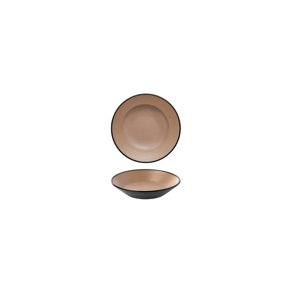 72.828103.BE COU COU Melamine Dual Colour Beige & Black Sauce Dish 130mm Globe Importers Adelaide Hospitality Supplies