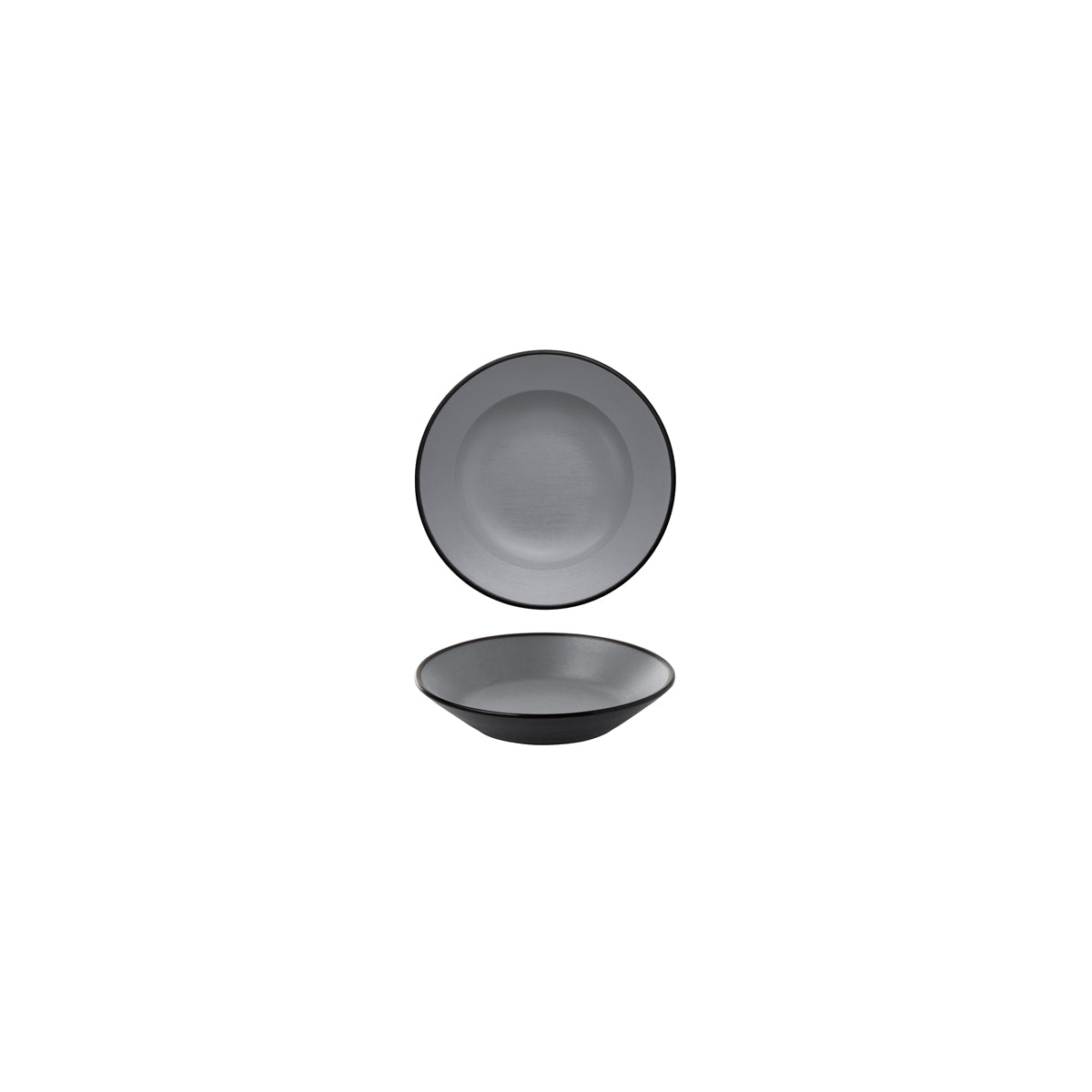 72.828103.G COU COU Melamine Dual Colour Grey & Black Sauce Dish 130mm Globe Importers Adelaide Hospitality Supplies