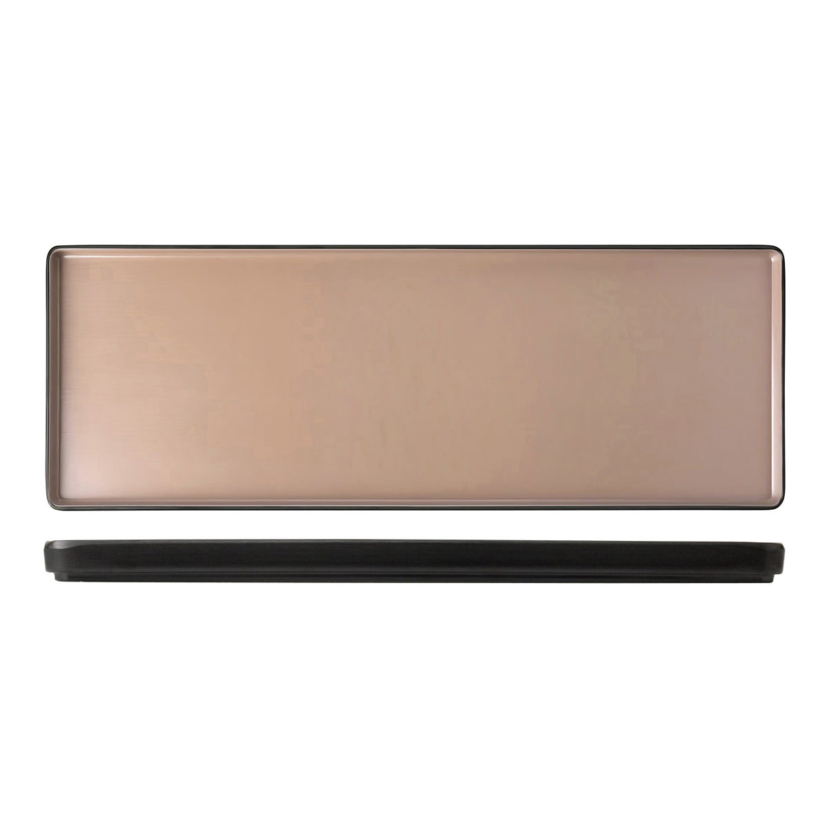 72.828334.BE COU COU Melamine Dual Colour Beige & Black Rectangular Platter 500x180mm Globe Importers Adelaide Hospitality Supplies