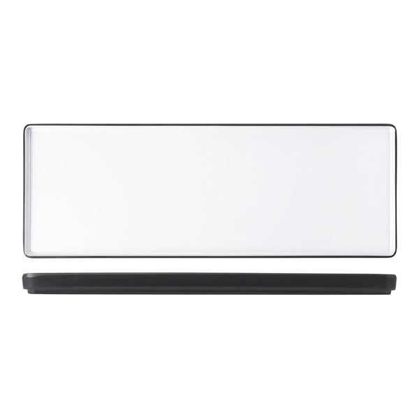 72.828334.W COU COU Melamine Dual Colour White & Black Rectangular Platter 500x180mm Globe Importers Adelaide Hospitality Supplies