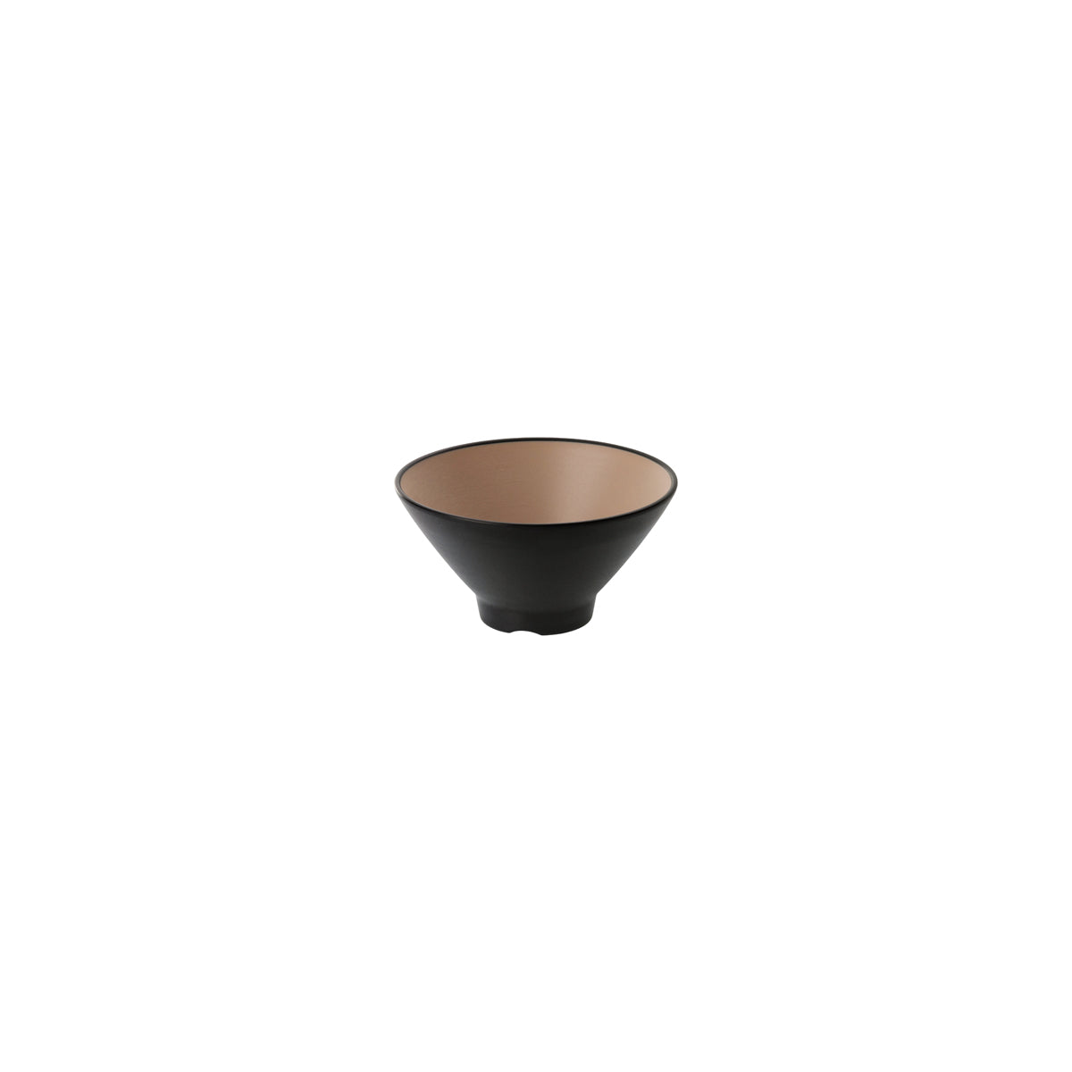 72.828402.BE COU COU Melamine Dual Colour Beige & Black V-Shape Bowl 150mm/550ml Globe Importers Adelaide Hospitality Supplies