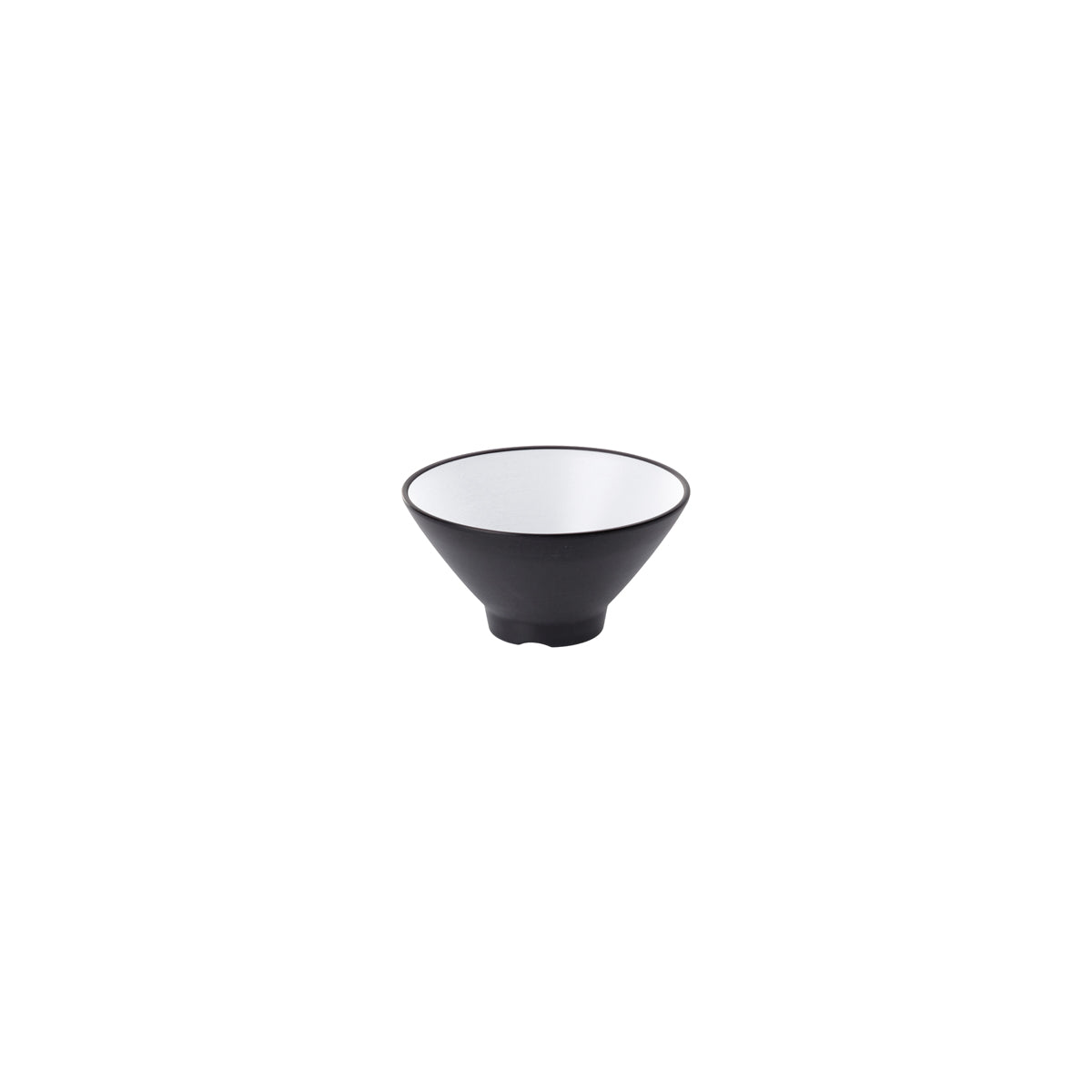 72.828402.W COU COU Melamine Dual Colour White & Black V-Shape Bowl 150mm/550ml Globe Importers Adelaide Hospitality Supplies