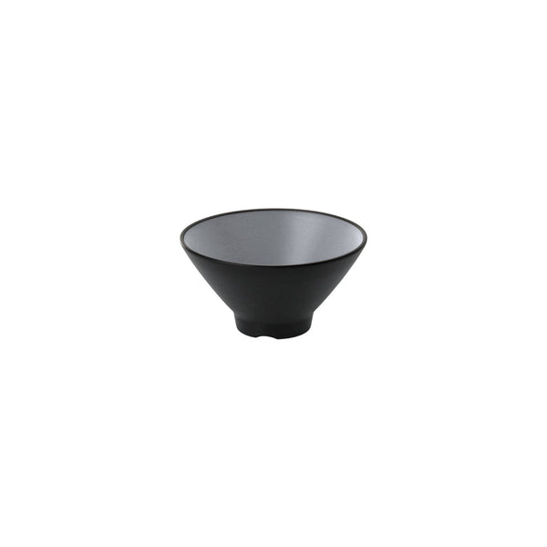 72.828403.G COU COU Melamine Dual Colour Grey & Black V-Shape Bowl 178mm/920ml Globe Importers Adelaide Hospitality Supplies