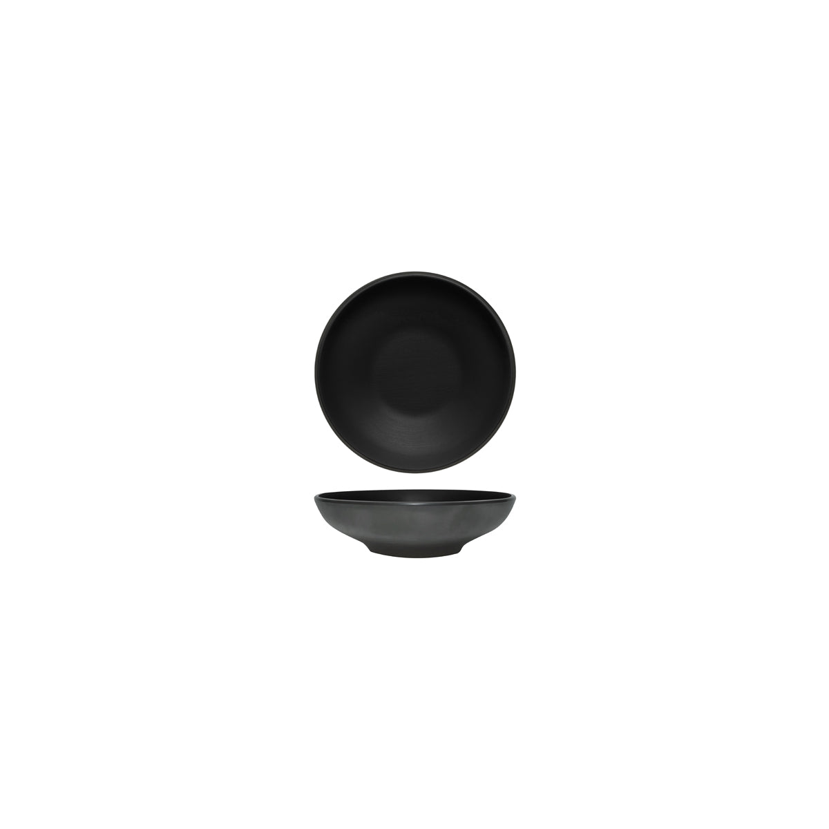 72.828431.BK COU COU Melamine Dual Colour Black & Black Round Bowl 123mm/220ml Globe Importers Adelaide Hospitality Supplies