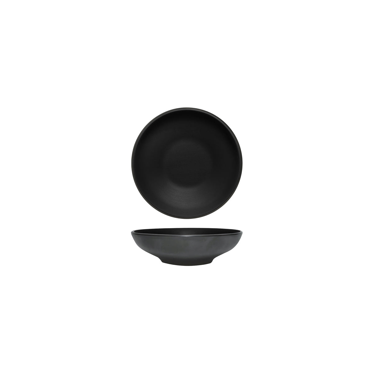 72.828432.BK COU COU Melamine Dual Colour Black & Black Round Bowl 150mm/320ml Globe Importers Adelaide Hospitality Supplies