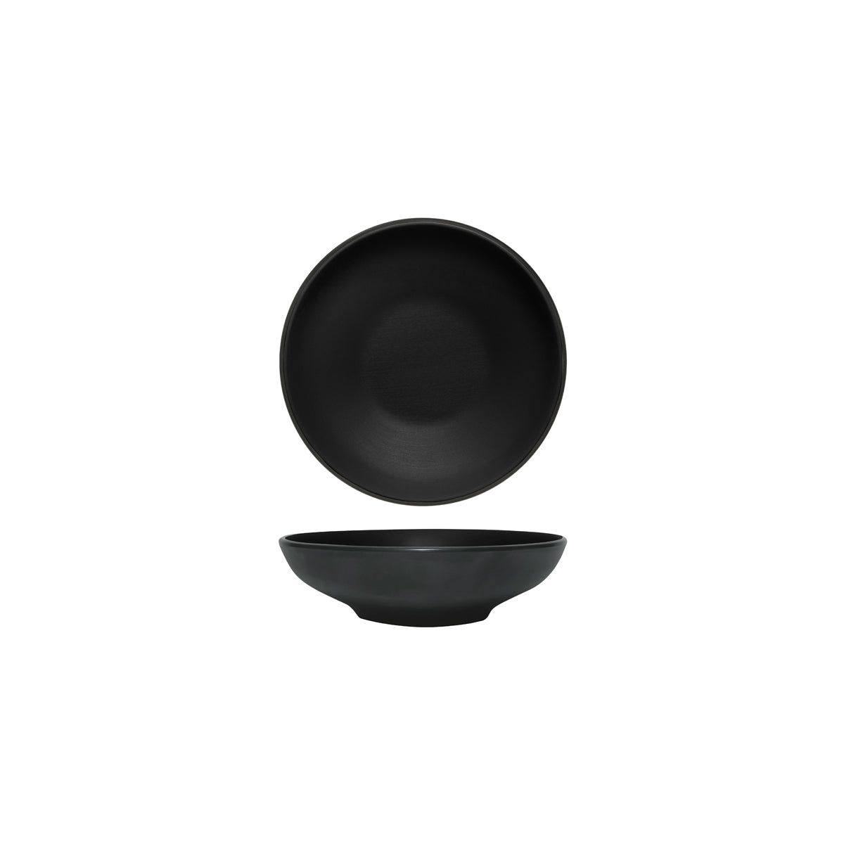 72.828433.BK COU COU Melamine Dual Colour Black & Black Round Bowl 175mm/500ml Globe Importers Adelaide Hospitality Supplies