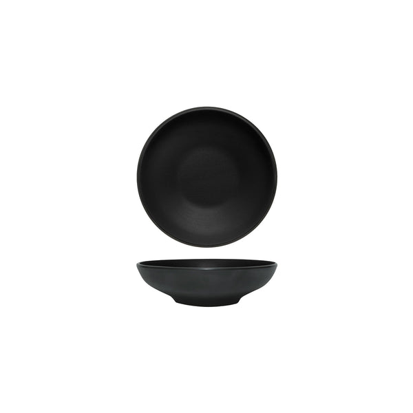 72.828433.BK COU COU Melamine Dual Colour Black & Black Round Bowl 175mm/500ml Globe Importers Adelaide Hospitality Supplies