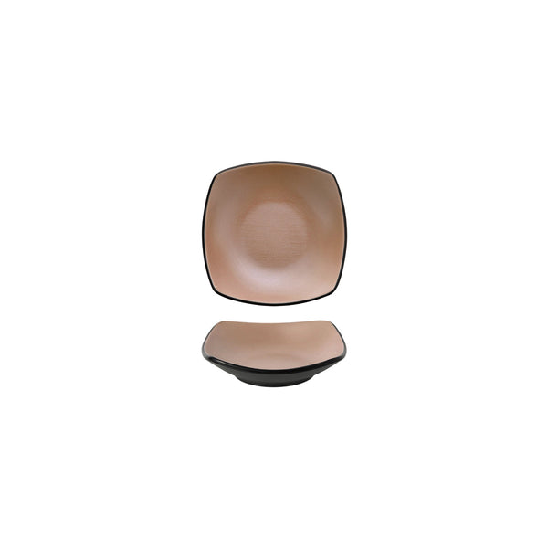 72.828442.BE COU COU Melamine Dual Colour Beige & Black Square Bowl 150x150mm/280ml Globe Importers Adelaide Hospitality Supplies