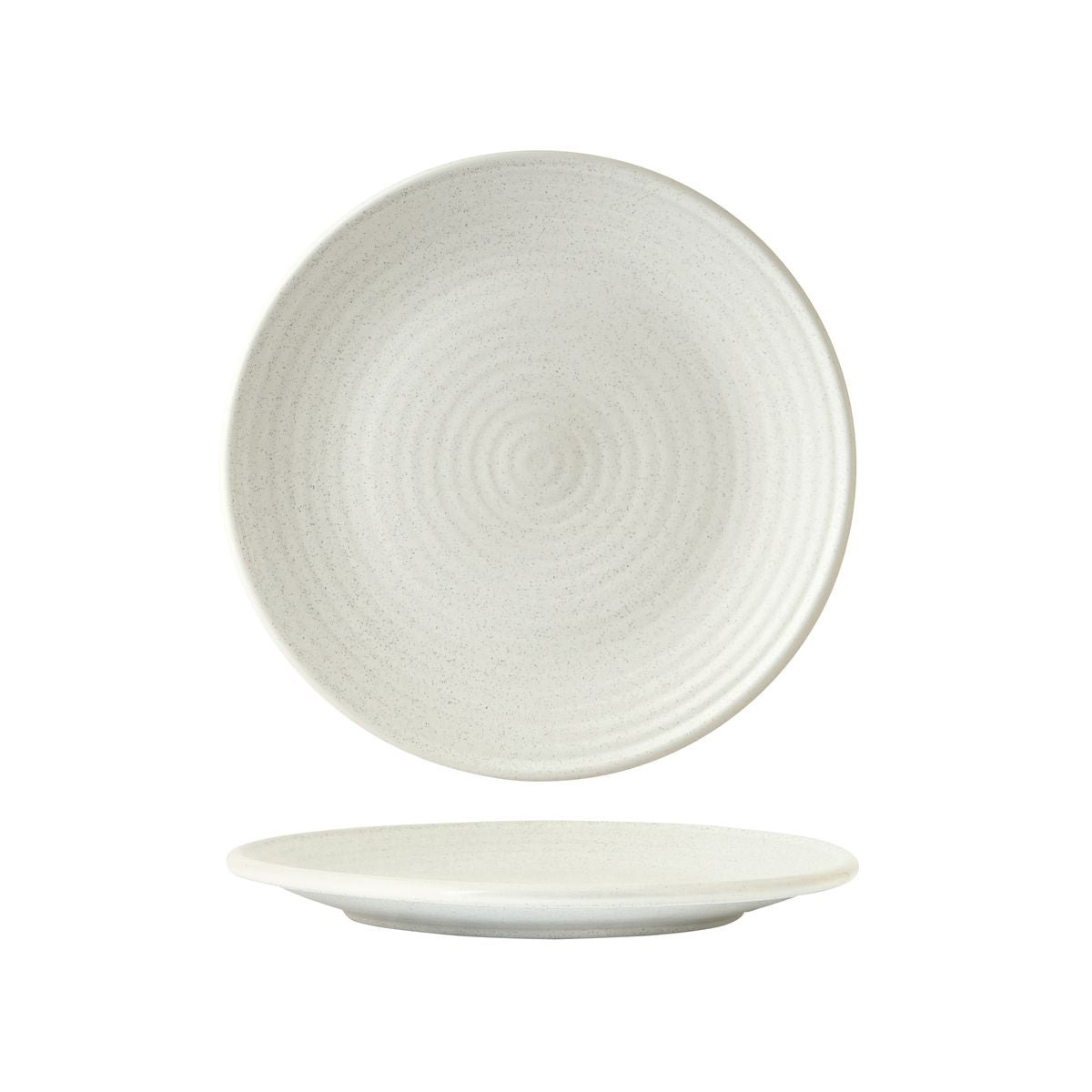 72.90070 Zuma Frost Round Ribbed Plate 210mm Globe Importers Adelaide Hospitality Supplies