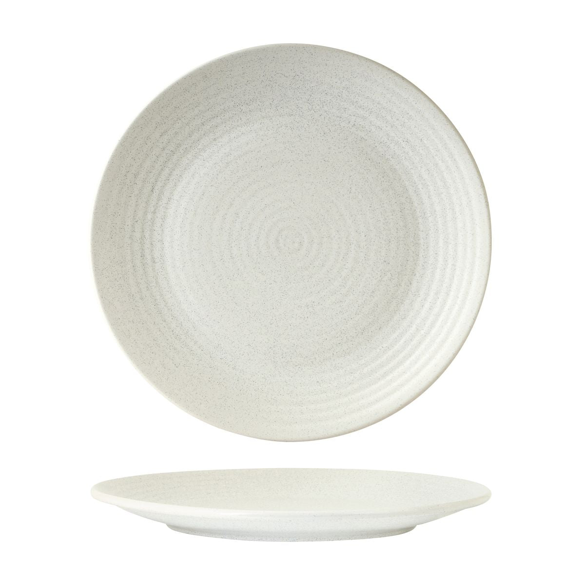 72.90071 Zuma Frost Round Ribbed Plate 265mm Globe Importers Adelaide Hospitality Supplies