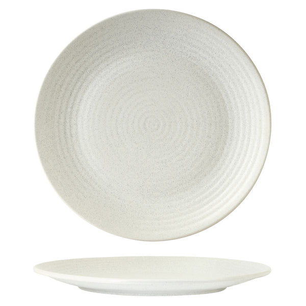 72.90073 Zuma Frost Round Ribbed Plate 310mm Globe Importers Adelaide Hospitality Supplies