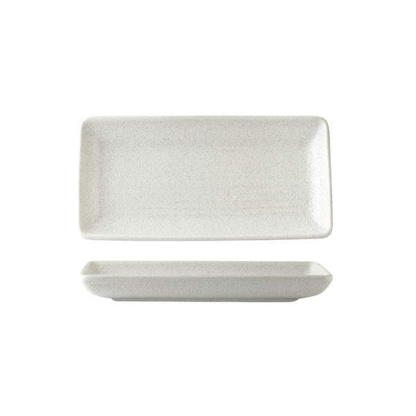 72.90080 Zuma Frost Rectangular Ribbed Platter 220x100mm Globe Importers Adelaide Hospitality Supplies