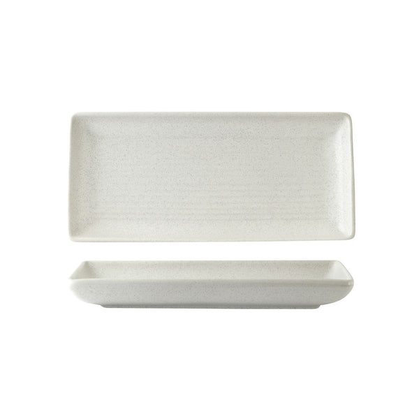 72.90081 Zuma Frost Rectangular Ribbed Platter 250x125mm Globe Importers Adelaide Hospitality Supplies