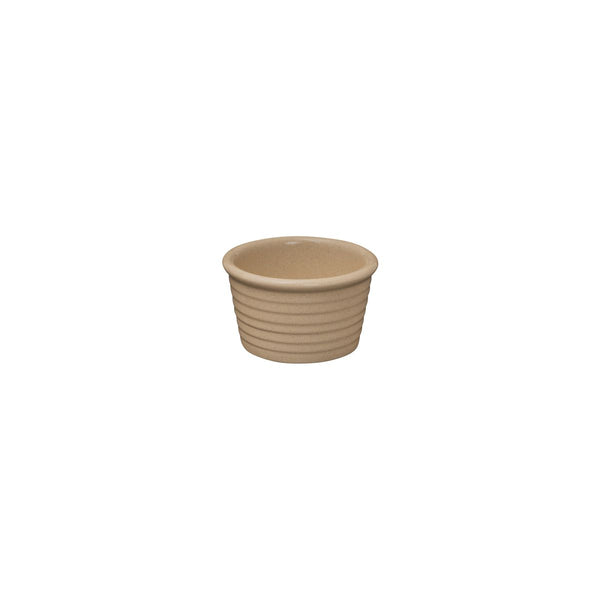72.90116 Zuma Sand Ribbed Sauce Ramekin 85x50mm / 140ml Globe Importers Adelaide Hospitality Supplies