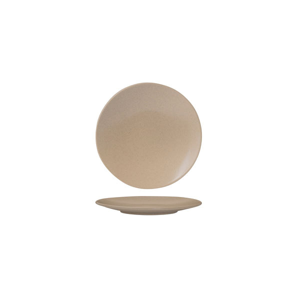 72.90160 Zuma Sand Round Tapas Plate 130mm Globe Importers Adelaide Hospitality Supplies