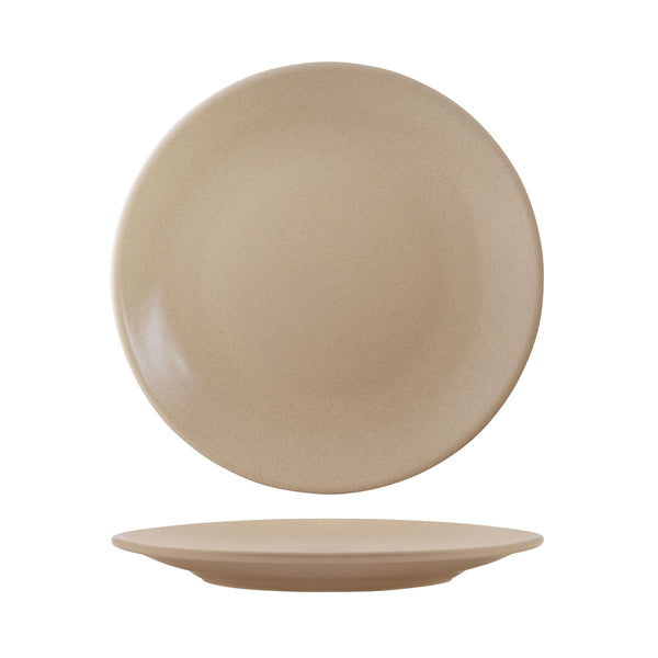 72.90164 Zuma Sand Round Coupe Plate 230mm Globe Importers Adelaide Hospitality Supplies