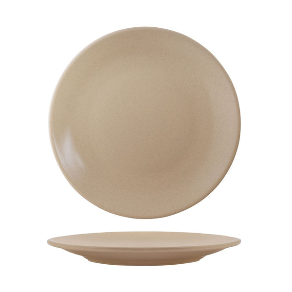 72.90165 Zuma Sand Round Coupe Plate 260mm Globe Importers Adelaide Hospitality Supplies