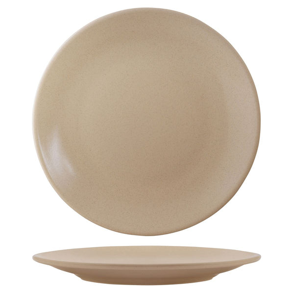 72.90166 Zuma Sand Round Coupe Plate 310mm Globe Importers Adelaide Hospitality Supplies