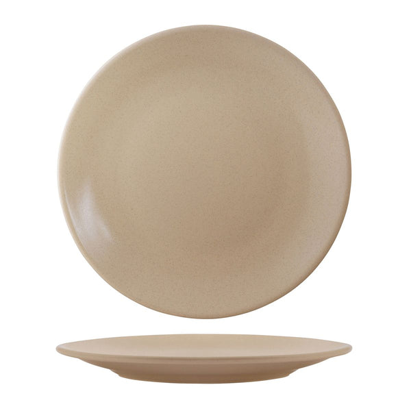 72.90167 Zuma Sand Round Coupe Plate 285mm Globe Importers Adelaide Hospitality Supplies